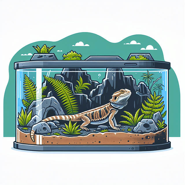 Jurassic Park themed bearded dragon tank