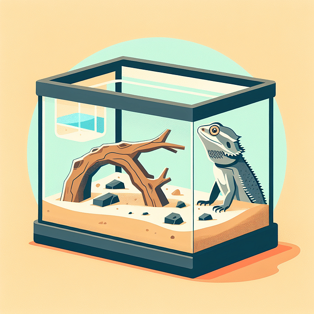 glass reptile tank suitable for a bearded dragon