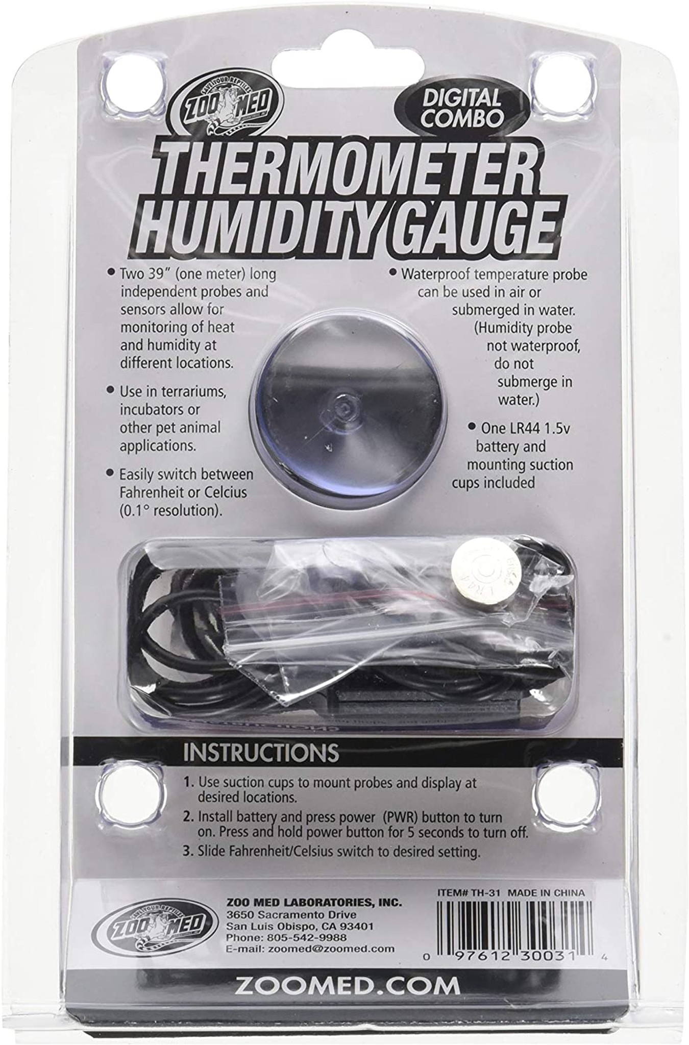 reptile tank thermometer hygrometer